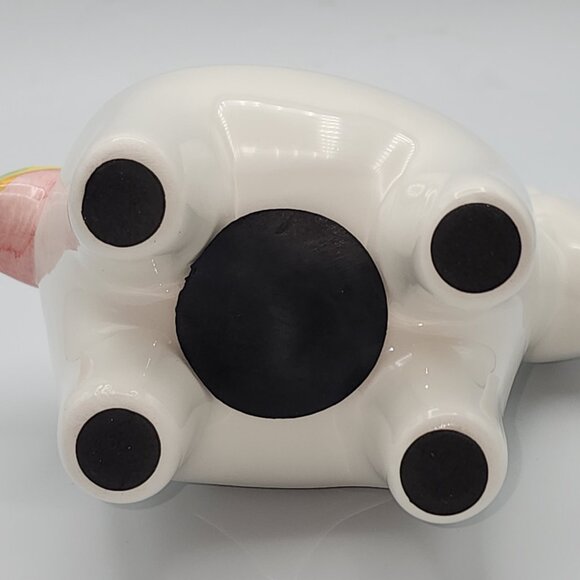 Custom Rainbow Unicorn Bank "Ashley" in Gold- White Ceramic Piggy Bank with Name - Picture 5 of 9